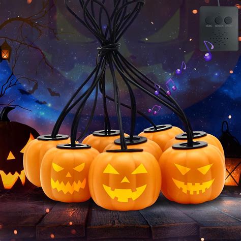 Amazon Hanging Lighted Pumpkins Decorations Indoor With Music