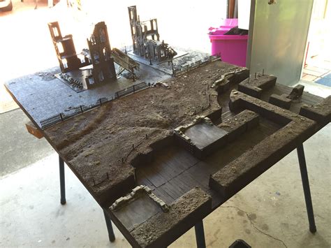 90 Complete 1200x950cm Trench Urban Board Wargaming Table Warhammer Terrain Game Terrain