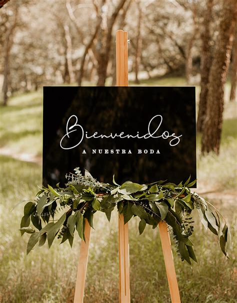 Letrero Bienvenidos A Nuestra Boda Script Horizontal Knots