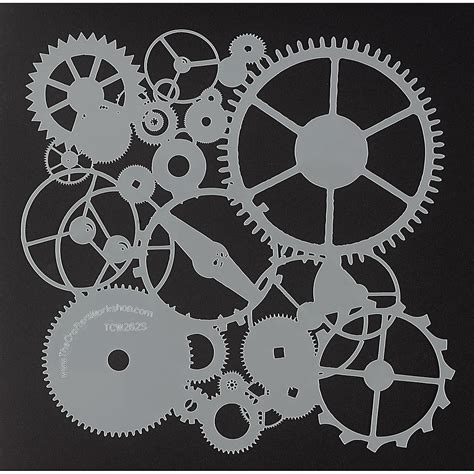 The Crafters Workshop Stencil Gears 6 X 6 Blick Art Materials