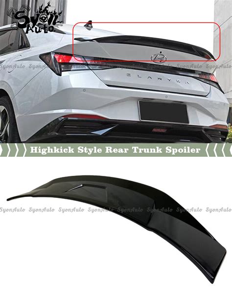 FITS 2021 HYUNDAI ELANTRA GLOSSY BLACK HIGHKICK STYLE REAR TRUNK