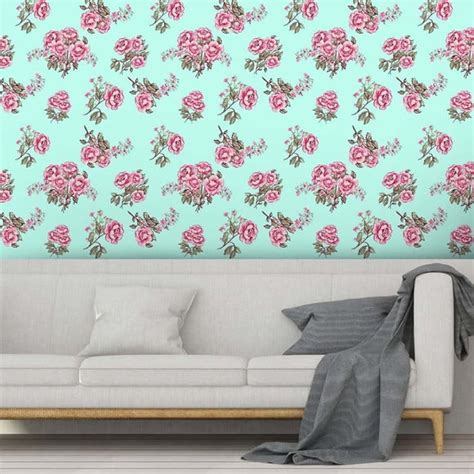 Papel De Parede Rose Vintage 58cm X 3 00m Elo7