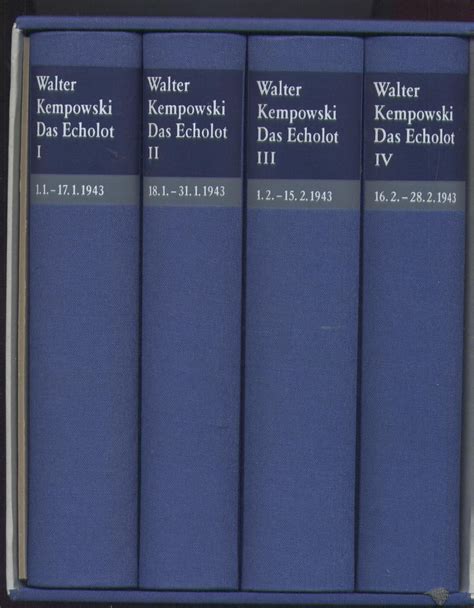 Das Echolot Ein Kollektives Tagebuch B Nde Komplett Walter