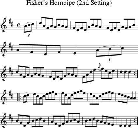 Fisher S Hornpipe 2nd Setting Irish Folk Song Ireland For Treble