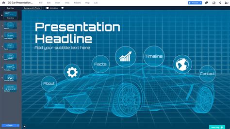 3d Infographic Car Presentation Template Prezibase