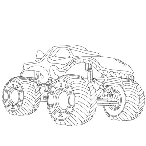 Coloriage Monster Truck Facile Imprimer