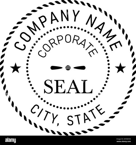 Generic official Corporate office document seal element vector isolated ...