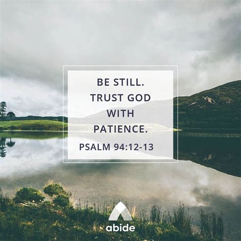 Patience Psalm 9412 13 Abide Uplifting Scripture Notw Be