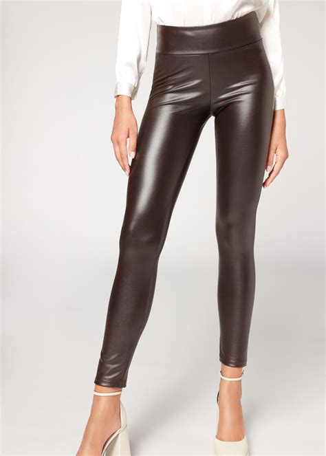 Thermal Leather Effect Leggings Calzedonia