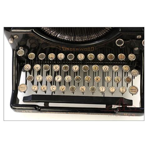 Antigua Máquina de Escribir Underwood 5 USA Circa 1920