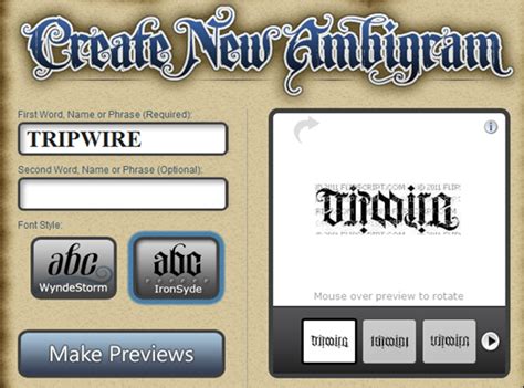 Tattoo ambigram generator font - packsascse