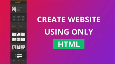 Create A Website Using Only Html Youtube