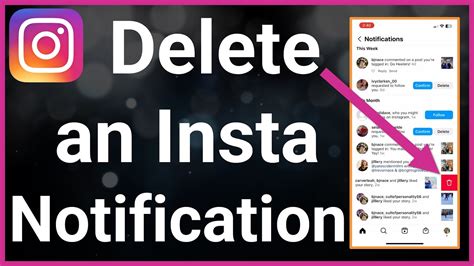 How To Delete An Instagram Notification Youtube