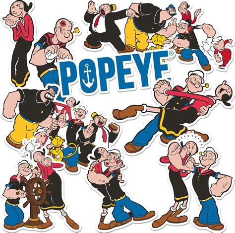 Amazon Popeye Olive Old Cartoon Art Work Sticker Vinyl