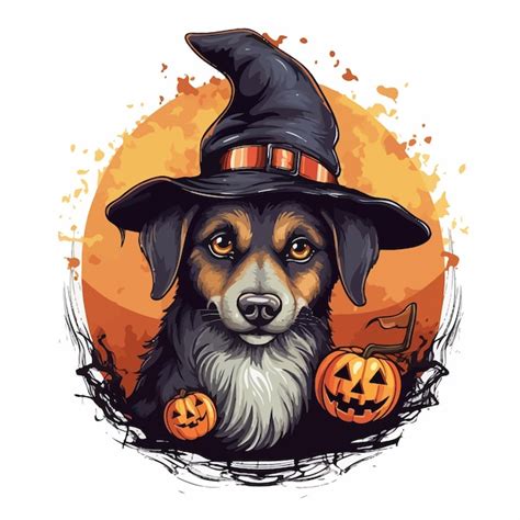 Premium Vector Halloweendogvectorillustrated