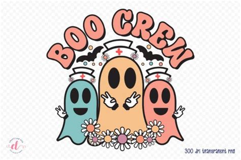 Boo Crew Png Hallowen Nurse Sublimation Graphic By Craftlabsvg