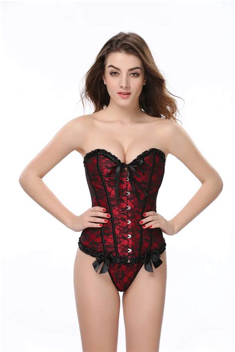 Sexy Femmes Steampunk Vêtements Gothic Plus Taille Corsets À Lacets