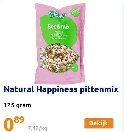 Natural Happiness Pittenmix Aanbieding Bij Action 1folders Nl