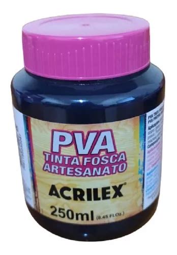 Pva Tinta Fosca Preto Acrilex Ml Mercadolivre