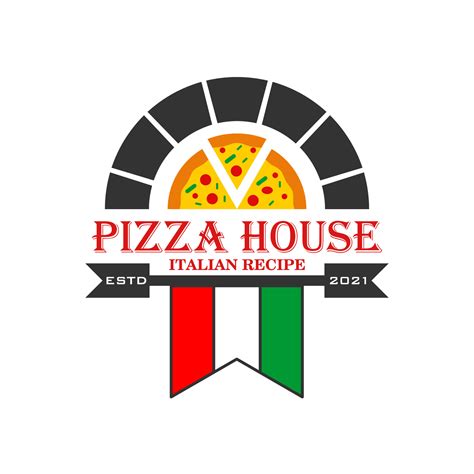 Pizza house logo. italian pizza house logo design concept. pizza house ...