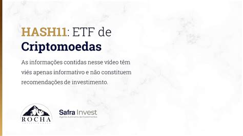 HASH11 O Primeiro ETF De CRIPTOMOEDAS Do Brasil Entenda Como Funciona