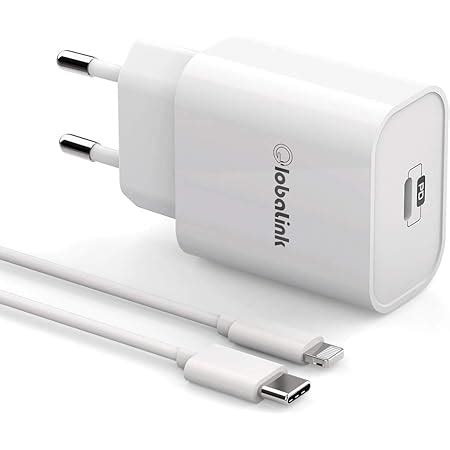 GlobaLink Cargador IPhone 20W MFi Certificado USB C Cargador IPhone