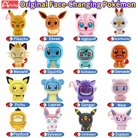 Pokemon Face Changing Toy Action Figure Pikachu Eevee Jigglypuff Babble