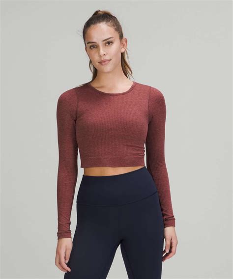 Lululemon Ebb To Street Long Sleeve Shirt Smoky Red Lulu Fanatics