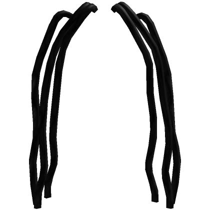 Dreadlocks Pigtails Extensions In Black Roblox