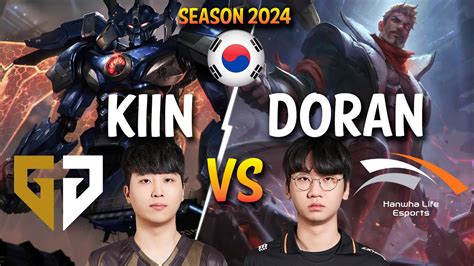 Gen Kiin Vs Hle Doran Kiin Aatrox Vs Doran Jayce Top Patch Kr