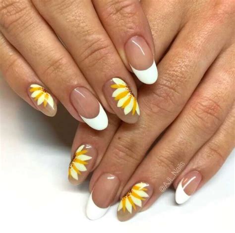 50 Sunflower Nail Designs To Carry Summertime In Your Hands The Mood Guide