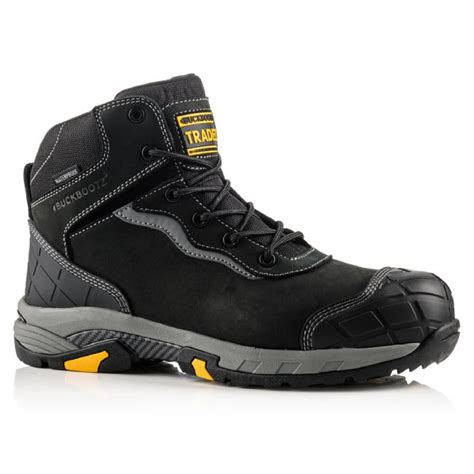 Buckbootz Tradez Blitz Bk Lightweight Waterproof Black Safety Boots