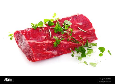 Succulent Portion Of Lean Raw Fillet Steak For A Healthy Red Meat Meal