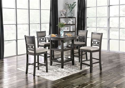 Milly Gray 5 Piece Counter Height Dining Table Set 1stopbedrooms