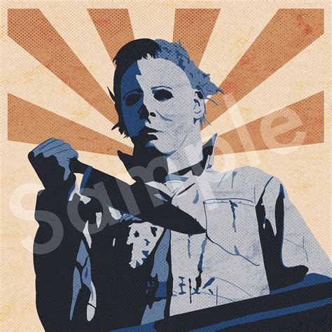 Vintage Michael Myers Halloween Digital Print Etsy