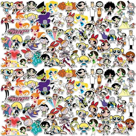 Powerpuff Girls Character Vinyl Large Deluxe Stickers Variety Pack