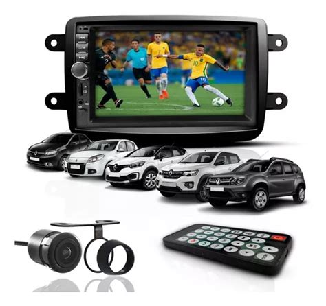 Kit Central Multim Dia Mp Din Bt Espelha Renault Tv Frete Gr Tis