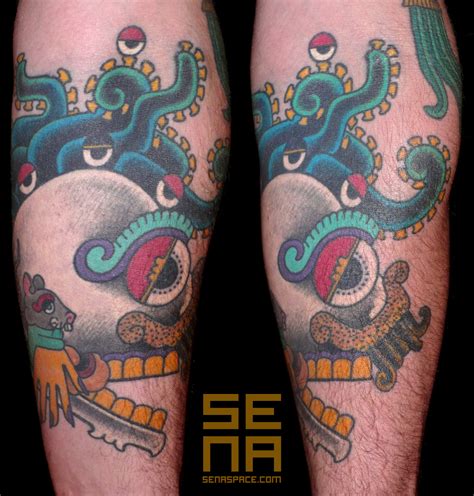 David Sena Aztec Style Tattoo New York Tattoo Artist — Senaspace Art