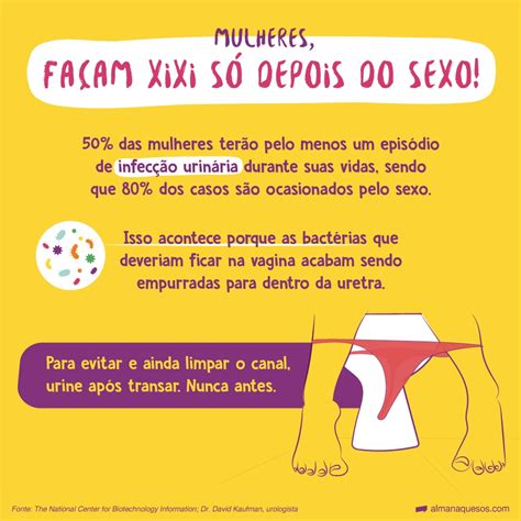 Evite Fazer Xixi Antes Do Sexo Principalmente As Mulheres Almanaque SOS