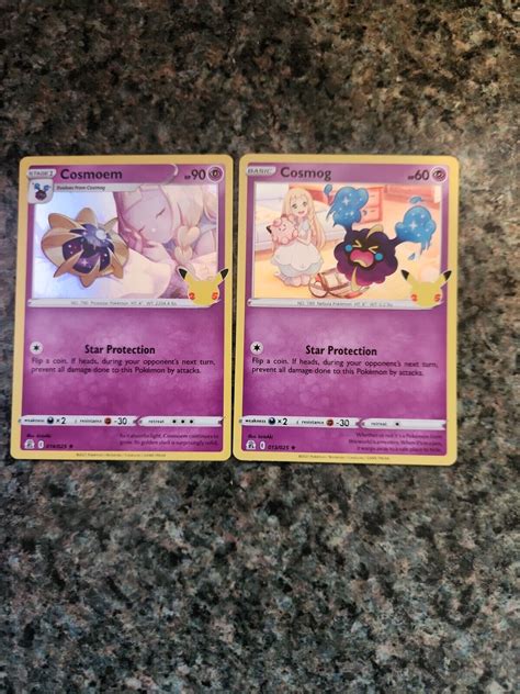 Pokemon Celebrations Cosmog 013025 And Cosmoem 014025 Holo Rare Tcg