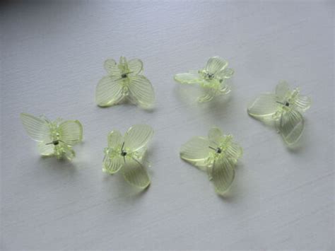 Orchideen Clips Klammern Schmetterling 6 X Gelb Dekoration EBay