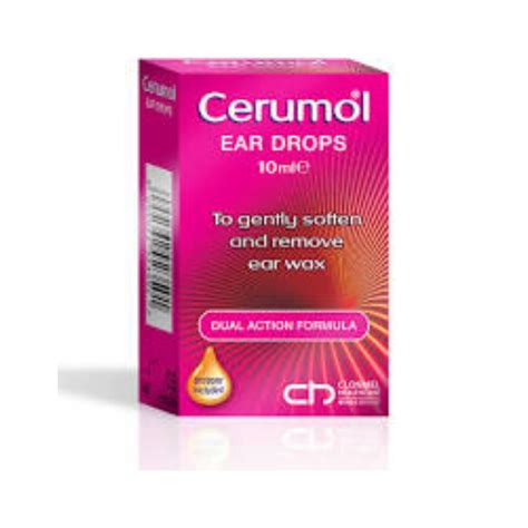 CERUMOL EAR DROPS 10ML Cunninghams Pharmacy Ireland