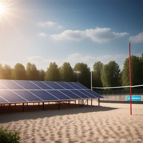 Create A Beachvolleyball Stadium With Solar Panels As A Key Component