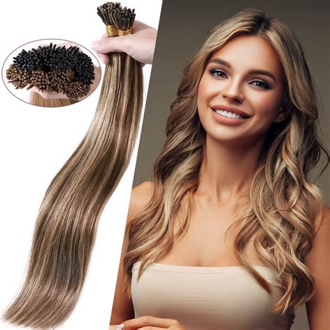 Sego I Tip Hair Extensions Human Hair Highlight Remy Straight Ombre