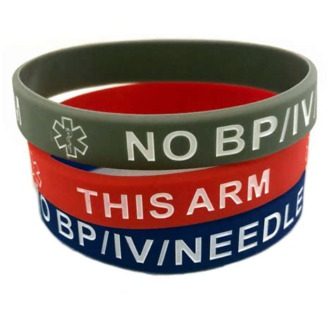 Rubber No Needles No Bp Bracelet Etsy