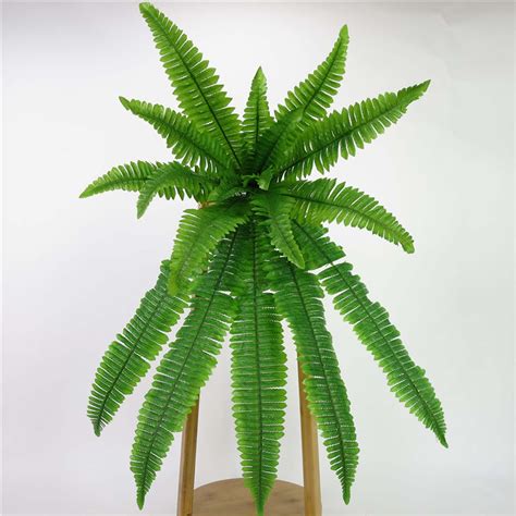 Holloyiver Leaves Artificial Boston Fern Plants Bushes Faux Plants