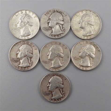 7 Washington Silver Quarters Property Room