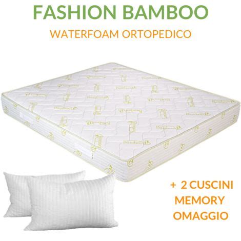 EVERGREENWEB Materasso Matrimoniale 160x190 In Fibra BAMBOO E Water