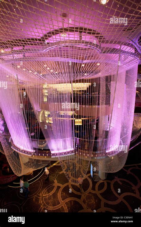 Chandelier Bar In The Cosmopolitan Las Vegas Nevada Stock Photo