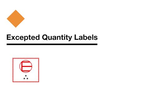 Excepted Quantity Label